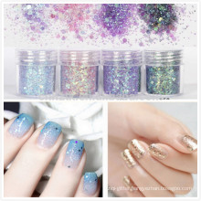 Chunky glitter powder mixed color for nail art glitter powder flakes